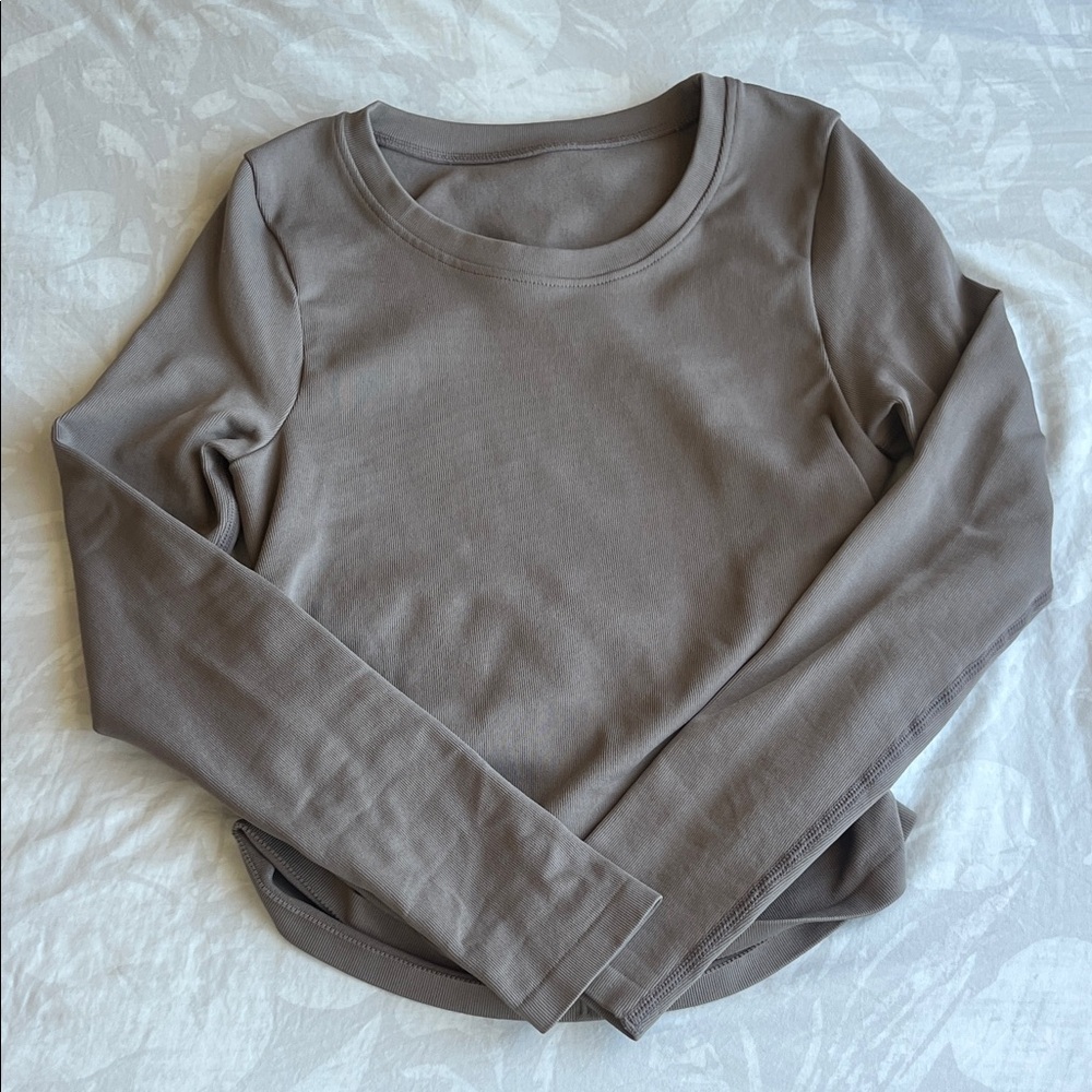 Women's Long Sleeve Top - Taupe